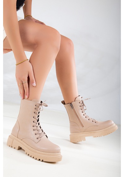 Daxtors D1855 Günlük Ortopedik Kadın Bot Bootie Nut