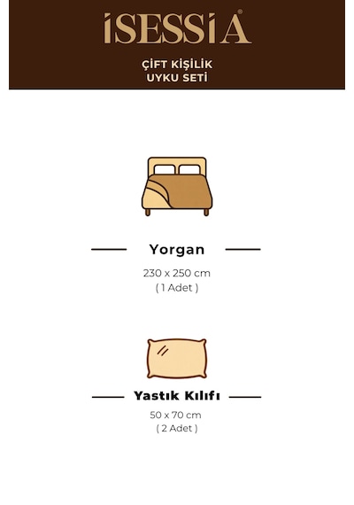 Lina Çift Kişilik Jakarlı Wellsoft Uyku Seti Çift Taraflı 230x250 Cm Çantalı Mürdüm