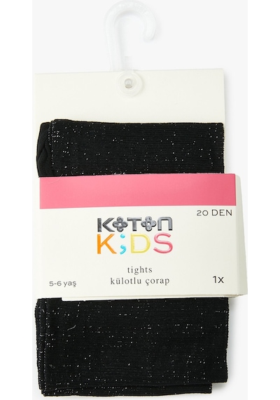 Koton Basic Simli Külotlu Çorap Siyah 4wkg80064aa 4WKG80064AA999