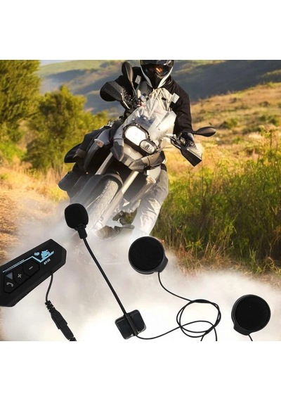 Motosiklet Kask Bluetooth 5.0 Kulaklığı Intercom Konuşma Ve Müzik Dinleme, Su Sıçramalarına Dayanı