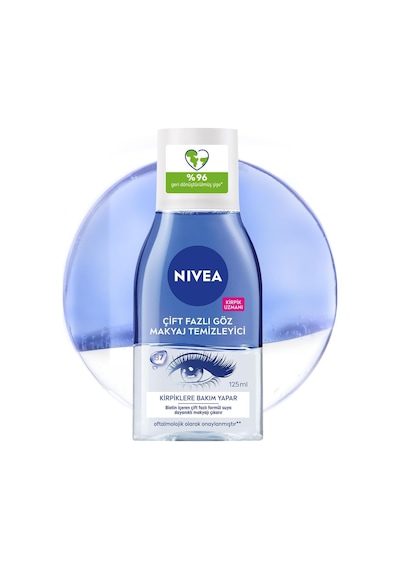 Nıvea Çift Fazlı Göz Makyaj Temizleyici 125 Ml,biotin,kirpik Bakımı,suya Dayanıklı Maskara Ve Makyaj