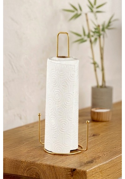 Paslanmaz Metal Peçetelik-rulo Kağıt Havluluk 29 Cm Gold