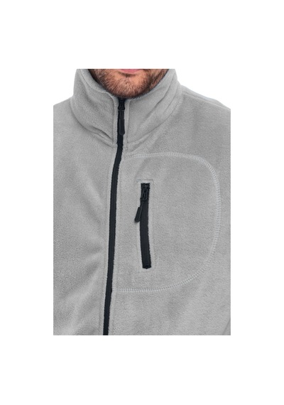 Genius Store Genıus Store Erkek Polar Tam Fermuarlı 3 Cepli Outdoor Polar Ceket Tactical Flecee Polar-gns Gri