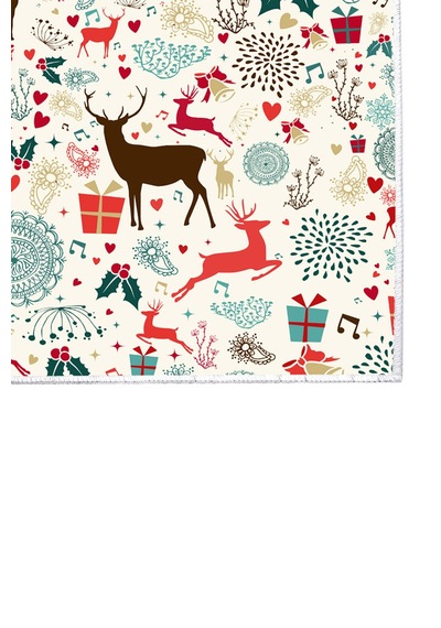 Dekoreko Inci Christmas Halı Saçaksız Chr-13 Renkli