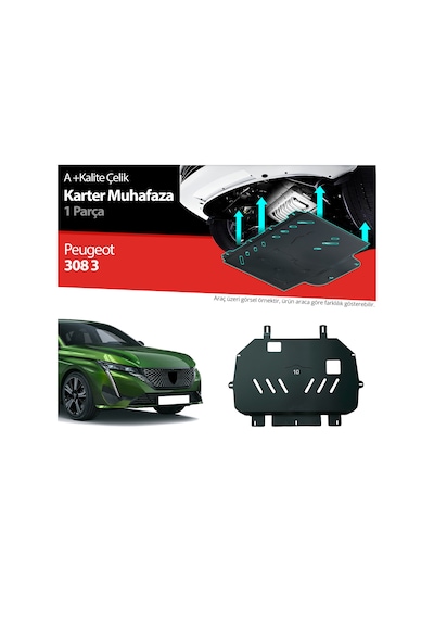 Peugeot 308 Çelik Karter Muhafaza Koruma 2021 2022 2023 2024