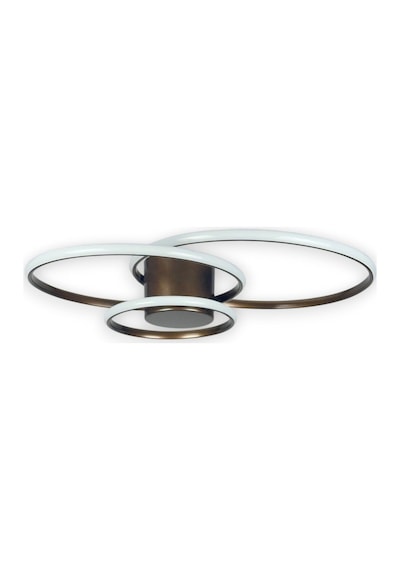 Sole Modern Tasarım Bronz Renk Salon - Mutfak - Hol Beyaz Led 3 Lü Avize Bronz