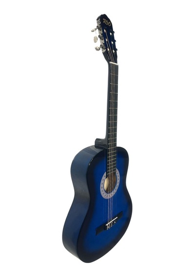 Sap Ayarlı 4/4 Tam Boy Mavi Klasik Gitar Seti Kılıf-pena Dahil