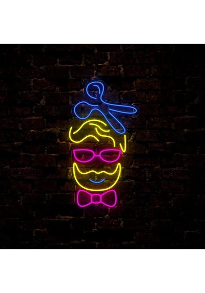 Berberlere Özel Neon Tabela Çok Renkli
