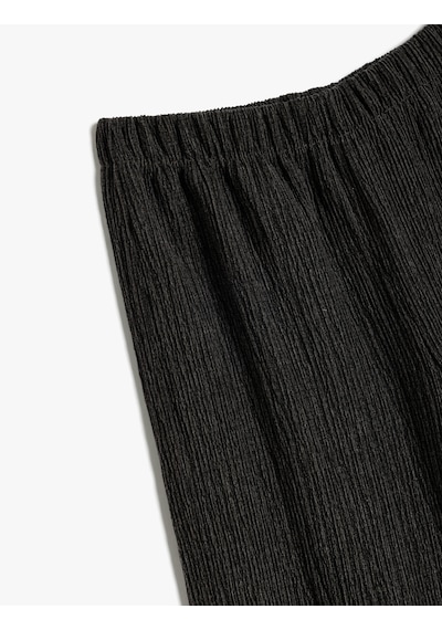 Koton Bol Paça Pantolon Beli Lastikli Antrasit 5wkg40193ak Antrasit