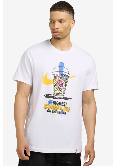 Nike Oc Sole Food Cotton Mens Tee White Erkek Günlük Stil Tişört Beyaz Beyaz