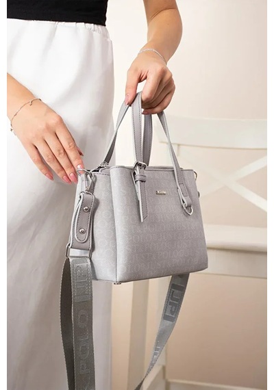 Just Polo Kadın Günlük Kullanıma Uygun Ayarlanabilir Askılı Şık El Ve Omuz Çantası Shoulder Bag Gri