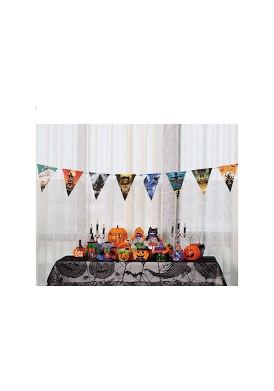 Cadılar Bayramı Halloween Flama Bayrak Banner Süs 8 Li Diğer