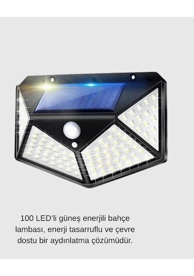 Solar Güçlü 100 Led Bahçe Lambası Enerji Tasarruflu, Suya Dayanıklı Ve Geniş Açılı Işık 51734845