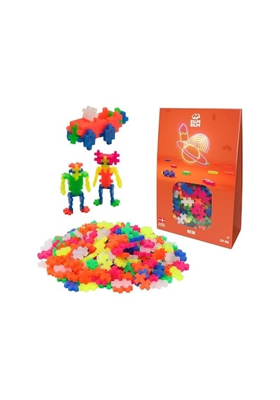 300 Elementli Mini Neon Klocki Seti, Eğlenceli İnşa Oyunları