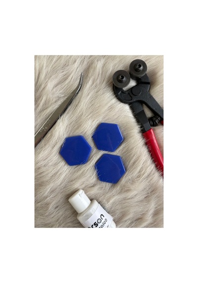 Mavi Altıgen Sanatsal Mozaik 48x48mm 100gr