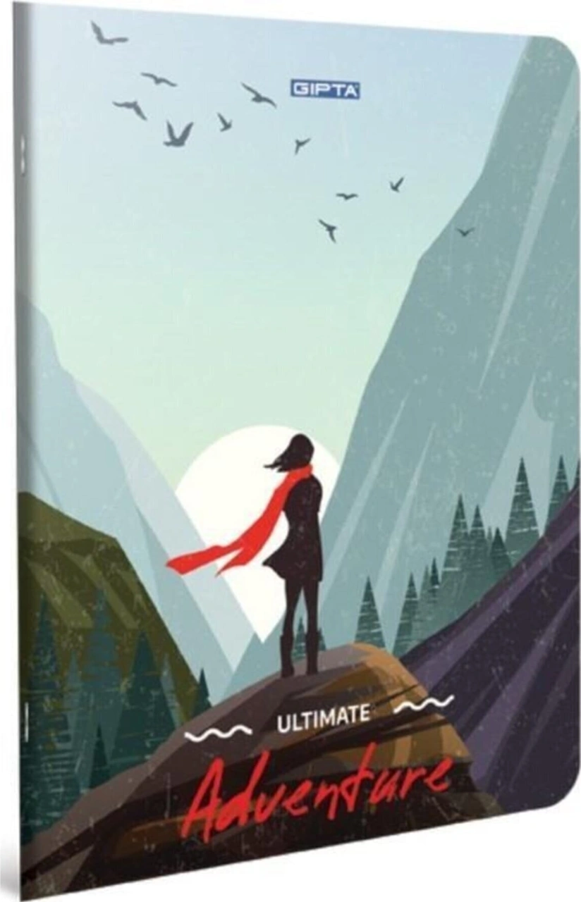 Adventure Tel Dikişli Karton Kapak Defter A6 80 Yaprak Kareli - Stand Çok Renkli