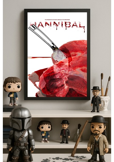 Hannibal Siyah Ahşap Çerçeveli Poster, Film Duvar Tablosu