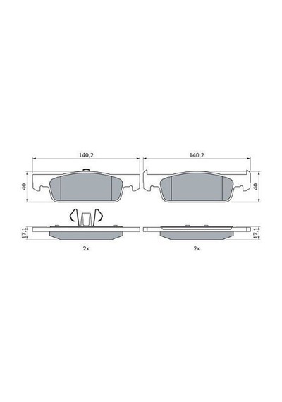 Dacia Sandero 1.6 2012-2013 Bosch Ön Balata Netpar25702 K7m