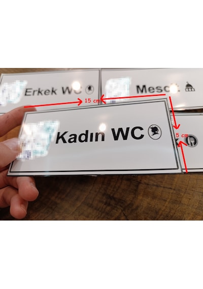 Oda Kapısı İsimliği / Metal Kapı İsimliği 5 15 Cm-1003