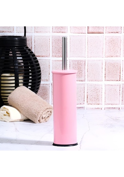 Zethome Paslanmaz Tuvalet Fırçası Banyo Fırçası Pembe