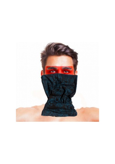 Baf Bandana Çoklu Kafatası Mavi Siyah Maske N712
