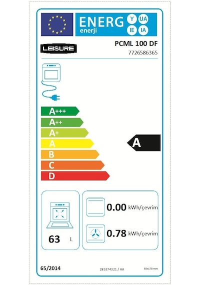Leisure PCML 100 DF 63 LT Kuzine Fırın