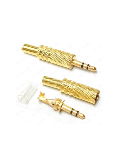 2.5mm Stereo Erkek Jak Lehim Konektörü Altın Kaplama