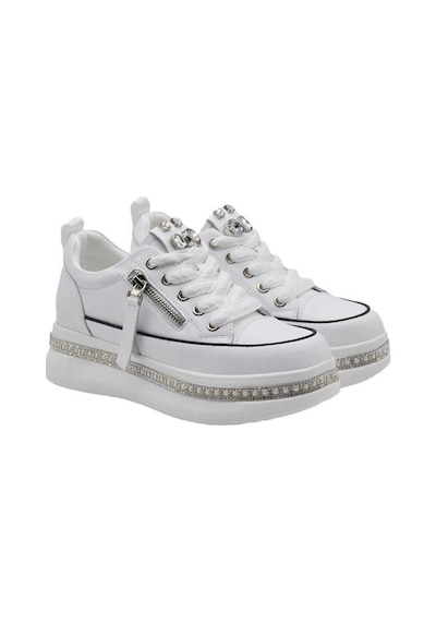 Lescon Guja 25y423-4 Gizli Dolgu Taş Sargılı Kadın Sneaker Ayakkabı Siyah
