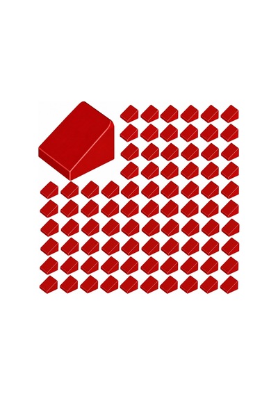 Yedek Parçalar: Slope: 100 Adet 1x1x2/3 Kırmızı - Red 54200