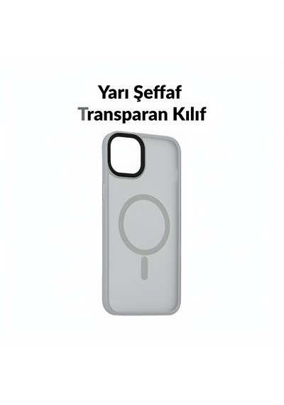 Bix İphone 13 Pro Max Magsafe Uyumlu Kılıf Tam Koruma Manyetik Darbe Emici Gece Mavisi Gri