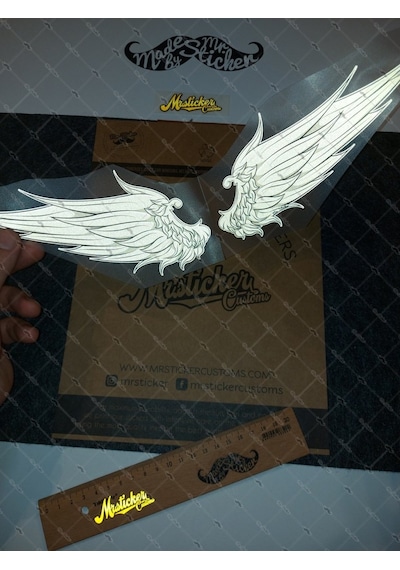 Bay Etiket Rfhlm46 Reflektif Melek Kanadi Sticker Ozel Seri (216515727)