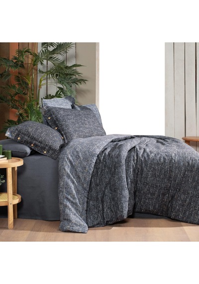 Glamis King Size Battal Boy %100 Pamuk Flanel Pazen Nevresim Takımı Gri Gri