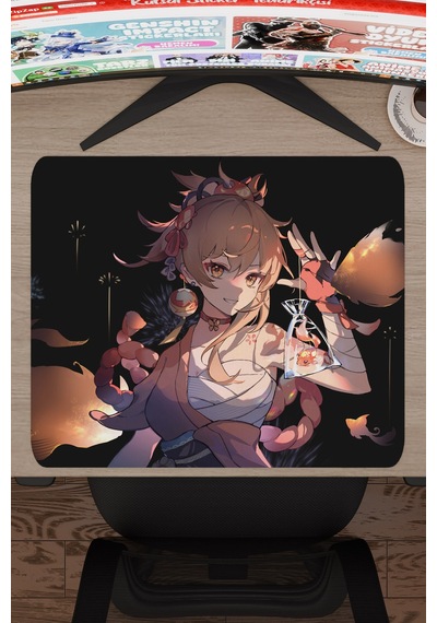 Yoimiya Genshin Impact Anime Gacha V5 - 48x40 Xl Gaming Mouse Pad Fare Altlığı
