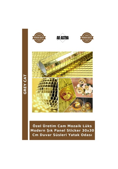Özel Üretim Cam Mozaik Lüks Modern Şık Panel Sticker 30x30 Cm Duvar Süsleri Yatak Odası Çok Renkli