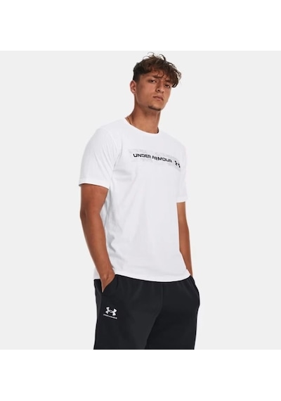 Under Armour Ua Camo Chest Stripe Erkek T-shirt 1376830-100 Beyaz