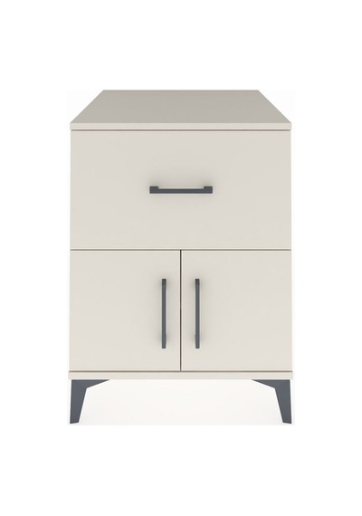 Kronos Komodin Tek Raflı Tek Çekmeceli 2 Kapaklı 60x59x80 Ayt... Aytaşı
