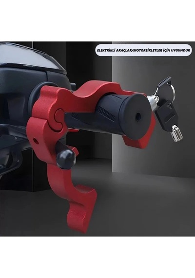 Dailytech Motosiklet Scooter Fren Kilidi Alüminyum Anahtarlı Güvenlik Kilidi Gidon