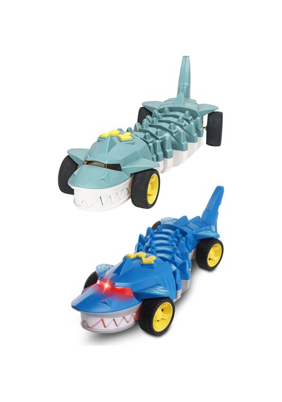 1 Adet Işıklı Müzikli Hareketli Köpek Balığı Figürlü Yürüyen Araba 30 Cm Çok Renkli