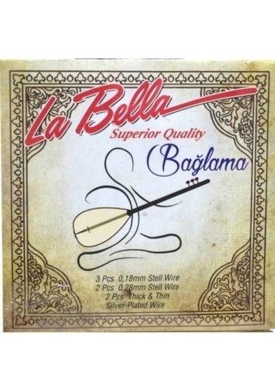 La Bella 0,18 Kısa Sap Bağlama Takım Tel