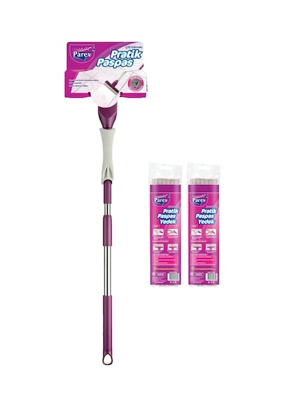 Parex Pratik Paspas Çift Sıkmalı + 2'li Yedek Mop