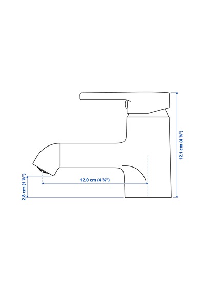 Bergvattnet, Lavabo Bataryası, Mavi, 12 Cm