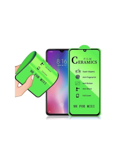Apple iPhone Uyumlu 8 Plus Ekran Koruyucu-ceramic Screen Protectoor -ekran Koruyucu Siyah