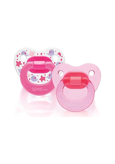 438 Wee Baby B 2'li Damaklı Emzik No:2 Pembe 4 Adet
