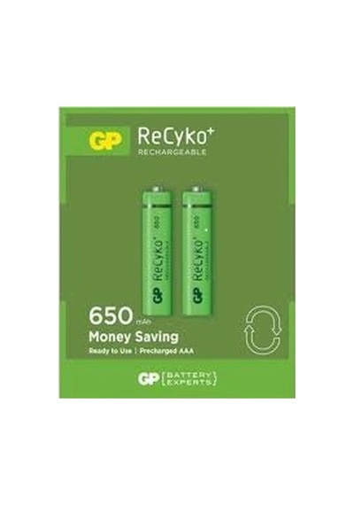 Gp Recyko 650mah Aaa Şarjlı İnce Pil 63c092 2li Kart Bx40