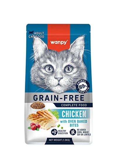 Tahılsız Tavuklu Yetişkin Kedi Maması 1,5 Kg Wanpy