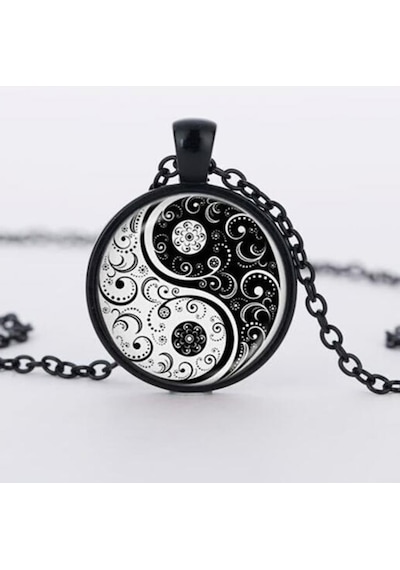 Müstesna Jwl Ying Yang Kolye Uzak Doğu Tao 3D Kolyesi Kolyeleri Sarı