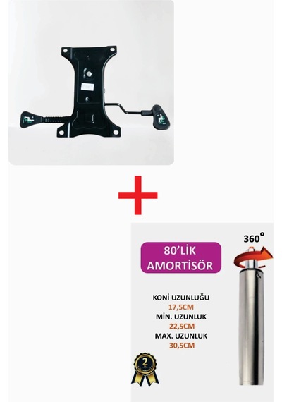 Cemre Ticaret Çift Kollu Mekanizma+80'lik Krom Amortisör