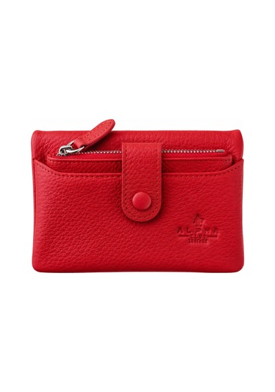 Alphaclub Bag Kadın Çok Bölmeli Kartlıklı Çıtçıt Kapamalı Cüzdan Model 441 Kırmızı