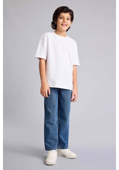 Defacto Wıde Leg Düz Paça Jean Pantolon Erkek Çocuk F8436a826smnm28 Mavi-nm28