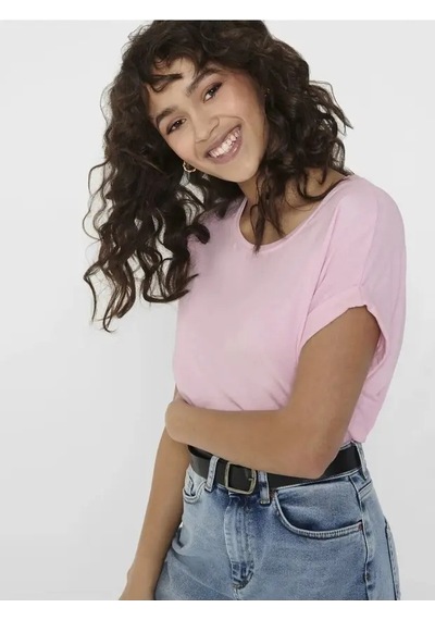 Only Onlmoster S/s O-neck Top Noos Jrs Kadın Mor T-shirt - 15106662